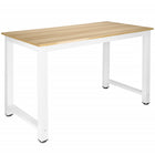 Eettafel | Tafel | 110 x 60 cm | Wit/Naturel Hout