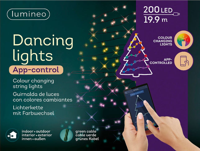 Lumineo LED App-Controlled Dancing Lights | 200 LED | 19.9 m | Multicolor