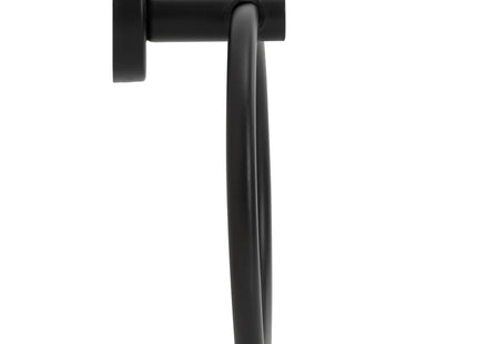 Handdoekring | Badkamerhanger | Handdoekrek | RVS | Ring | Mat | Zwart | 3 Kg