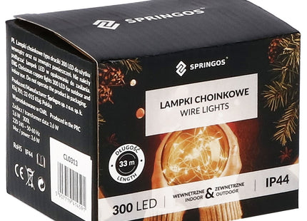 Kerstverlichting | 30 m + 3 m Snoer | 300 LED | Inclusief Afstandsbediening | Blauw