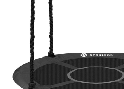 Nestschommel | Kinderschommel | Ø110 CM | Max 150 KG | Zwart/Grijs