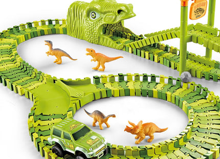 Dino Racebaan | Inclusief Jeep | 168 Delen | Groen