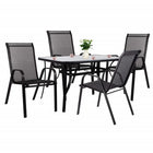 Tuinset | Tuinset 4 Persoons | Tuinsets | Tuintafel & Tuinstoelen | 4 Personen | Zwart