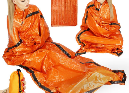 Reddingsdeken | Nooddeken | Isolatiedeken | Oranje/Zwart