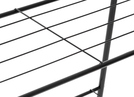 Kledingrek | Metaal | 15 Kg | 150 x 60 x 34 cm | Zwart
