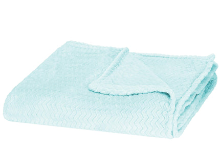 Plaid | Sprei | Bankdeken | Deken | 200 x 220 cm | Pluche | Mint