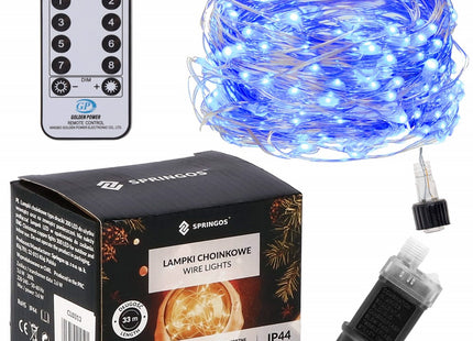 Kerstverlichting | 30 m + 3 m Snoer | 300 LED | Inclusief Afstandsbediening | Blauw