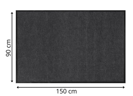 Deurmat - Buitenmat - Droogloopmat - Anti -Slip - Grafiet - 150 x 90 Cm