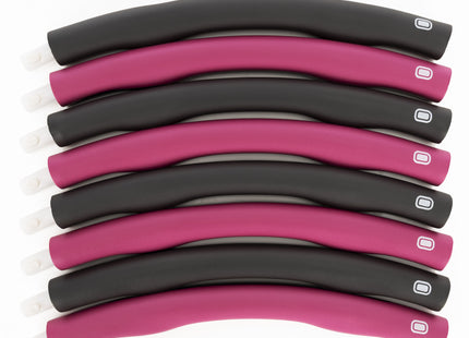 Hoelahoep - Hoepel - Fitness - Opvouwbaar - Cardiotraining - Massage - Grijstinten - Roze - 88 Cm