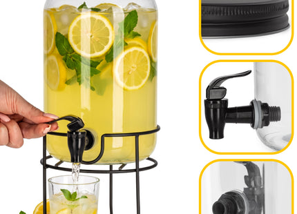 Glazen Drankdispenser Met Kraantje - Standaard -  Vaatwasser bestendig - 3,2 L