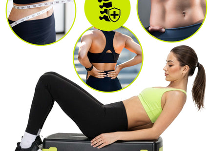 Aerobic Stepper | Verstelbaar | Zwart/Groen  | 350 KG