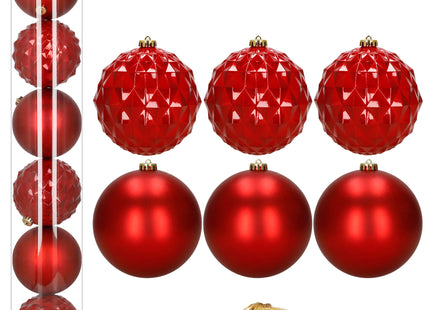 Kerstballen | 6 Stuks | 15 cm | Rood
