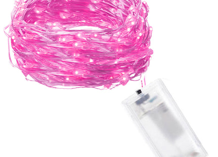 Kerstboomverlichting - 20 LED - Microdraden - 1.9 M - Roze