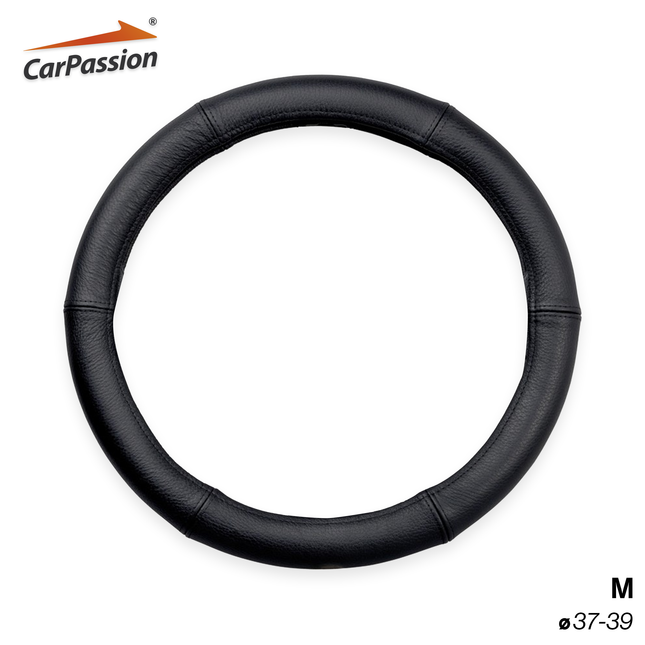 CarPassion Stuurhoes - Steering Cover - Leer - Ø 37-39 CM