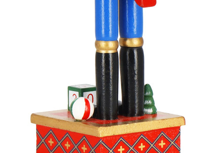 Notenkraker Kerst | Houten Beer | Kerstversiering | Multicolor | 27 cm