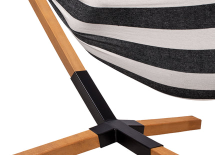 Hangmatstandaard |  Eenvoudige Montage | Weerbestendig | 300 x 100 cm | Hout/Zwart