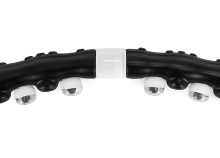Hoelahoep - Hoepel - Fitness - Opvouwbaar - Cardiotraining - Massagenoppen - Grijstinten - Zwart - 92 Cm