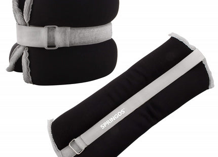 Pols- en enkelgewicht | 2 Stuks | 2 kg | Zwart