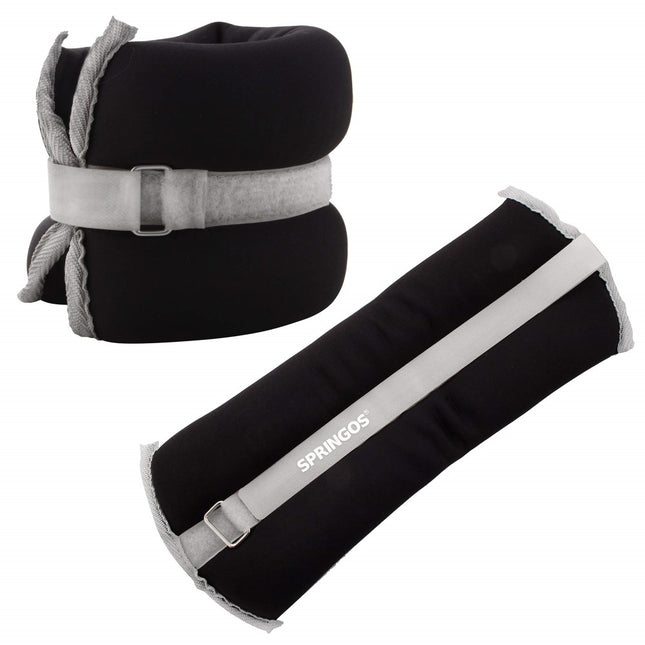 Pols- en enkelgewicht | 2 Stuks | 2 kg | Zwart