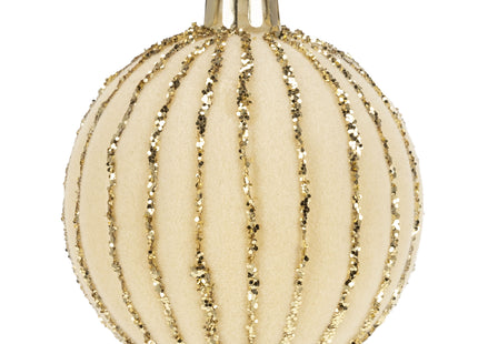 Kerstballen | 9 Stuks | 7 cm | Goud | Velours