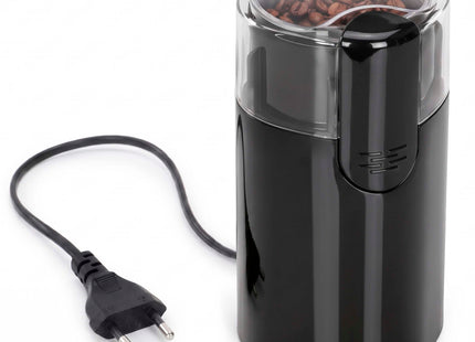 Elektrische Koffiemolen 150W – Koffiebonenmaler 100 Gram – RVS Messen – 24.000-28.000 RPM – Elektrische Kruidenmolen – Zwart – Inclusief Reinigingsborstel