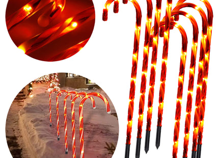 Snoepstokken | Zuurstokken |  Kerstversiering | Led | 8 Stuks