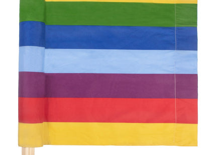 Strand Windscherm Met Stokken | Windscherm Strand | Windscherm Camping | 10 Meter | Multicolor gestreept