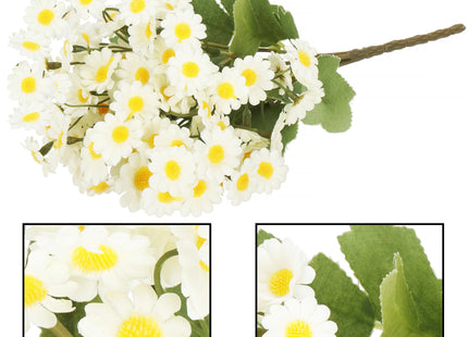 Kunstboeket - Sierboeket - Decoratief - 5 Takken - Decoratief - 75 Bloemen - 33.5 cm