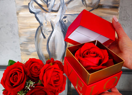 Eeuwige Roos - Geschenkdoos - Geschenkbloem - Valentijnsdag - Liefde - Rood