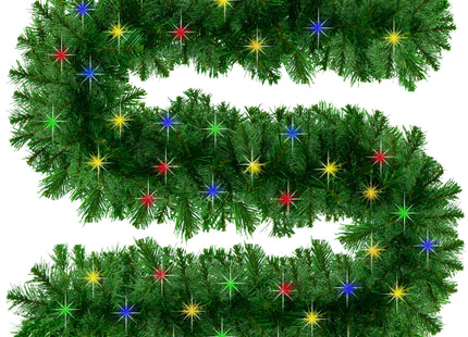 Kerstslinger | 270 cm | Lichtgevend | Multicolor | Warm Wit | 50 Led
