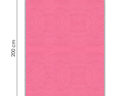 Strandmat | Strandkleed | Strandlaken | Zandvrij | 200 x 150 cm | Roze/Grijs