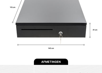 Muntel®  Kassalade - 40,5 x 42 x 10 CM - Zwart
