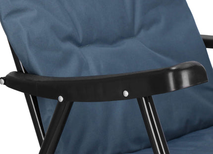 Tuinstoel | Visstoel | Opvouwbaar | Blauw | Metaal | Polyester