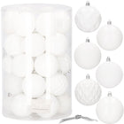 Kerstballen | 30 Stuks | 8 cm | Wit