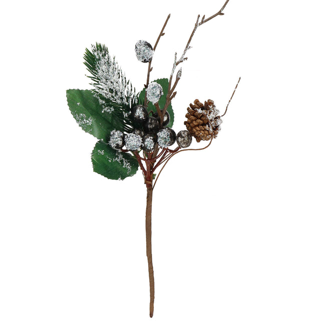 Kersttak | Decoratie | Wit | Middenstuk | 25 cm