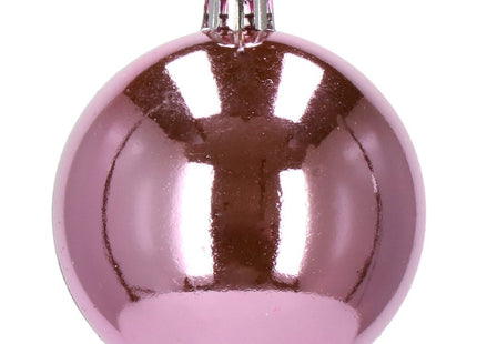 Kerstballen | 30 Stuks | 6 cm | Transparant/Roze/Wit