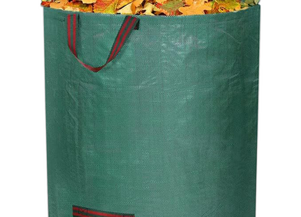 Tuinafvalzak - 272 liter - Duurzaam - Herbruikbaar - Scheurvast - Kunststof - Ø 67 cm x 70 cm hoog - Groen - 3 Stuks
