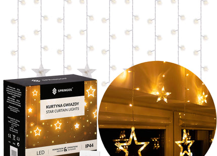 Lichtgordijn | IJspegel Verlichting | Inclusief USB En Afstandsbediening | 138 LED | Warm Wit | Sterren