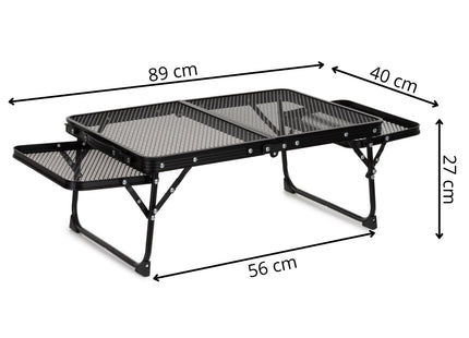 Campingtafel - Vouwtafel - Inklapbaar - Opvouwbaar - 89x40x27 cm - Zwart