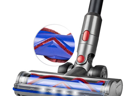 SQOON Stofzuiger Mondstuk Geschikt voor Dyson Stofzuiger V7 / V8 / V10 / V11 en v15 Series -Met V Borstel -  Zuigmond voor Dyson Steelstofzuiger - LED Licht