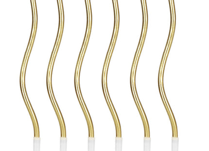 Taartkaarsjes | Verjaardagskaarsjes | 6 Stuks | 11.5 cm | Goud