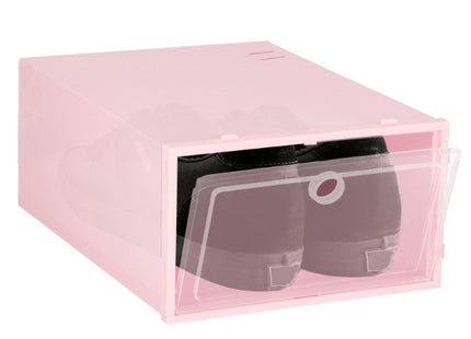 Schoenenbox | Sneakerbox | Kunststof | Roze | 1 Stuk | 31 x 21.5 x 12.5 cm