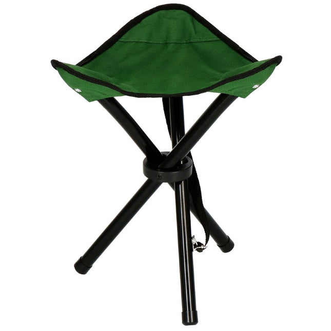 Campingkrukje | Opvouwbaar | Inclusief Draagriem | Groen/Zwart