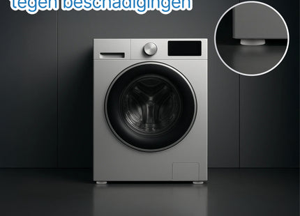 SQOON® Trillingsdempers – 4 stuks | Voor onder je wasmachine of droger | WIT