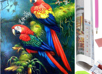 Diamond Painting - Volwassenen - Papegaai - 40 x 30 cm