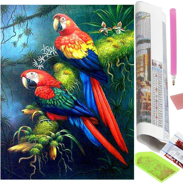 Diamond Painting - Volwassenen - Papegaai - 40 x 30 cm