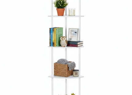 Wandrek - Hoekplank - Boekenplank -  Wit - 5 Etages - 147 Cm - Metaal