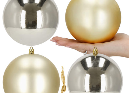 Kerstballen | 4 Stuks | 12 cm | Champange Goud