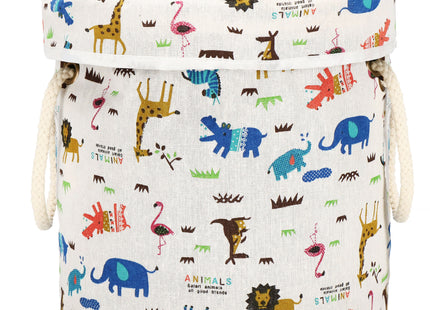 Opbergmand - Speelgoedmand - Kledingmand - Organizer - Deksel - Handvatten -  Animals - Multicolor
