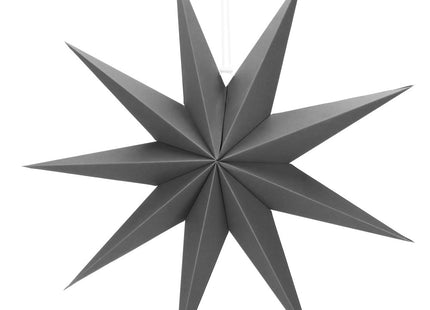 Kerst Ster | Papier | Opvouwbaar | 60 cm | Mat/Grijs